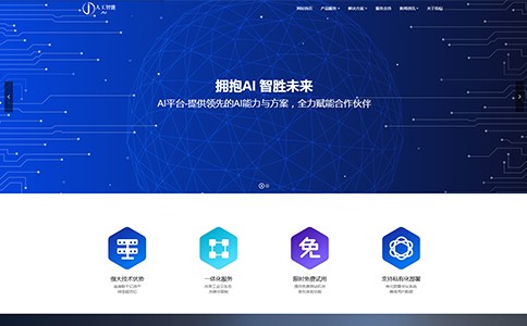人工智能企业响应式自适应网站