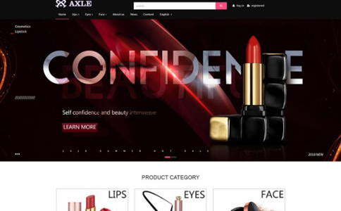 化妆品外贸企业响应式自适应网站